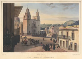 Plaza Mayor von Guanajuato, Blick auf den Hauptplatz von Guanajuato
